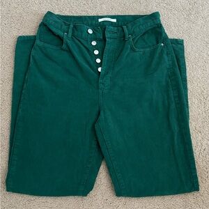 Green corduroy